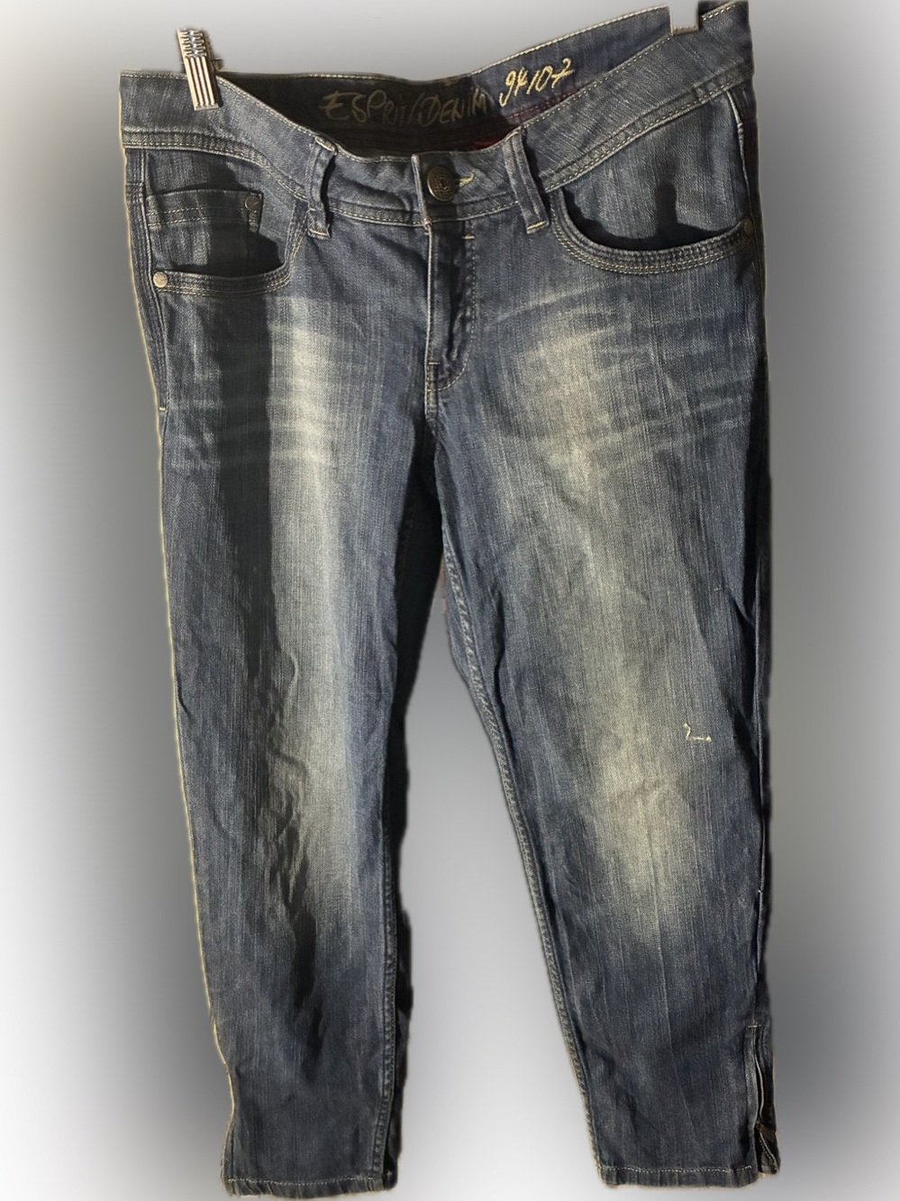 Esprit Women's Skinny Distressed Blue Jeans